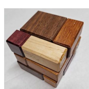 Wooden Cube Desk Ornament